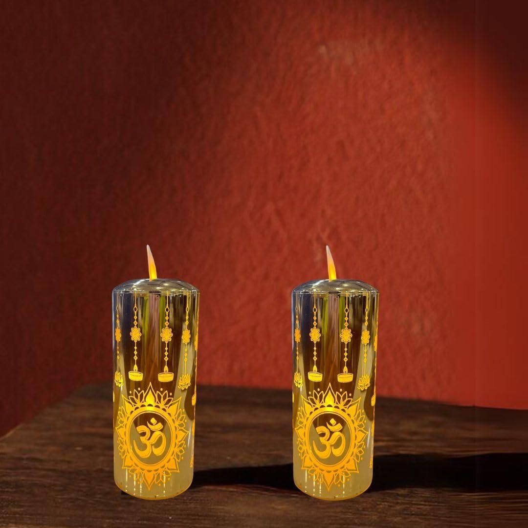 Realistic Moving Flame LED Light - Flameless Diya for Home Decor & Puja | Safe, Energy-Efficient Diwali Special