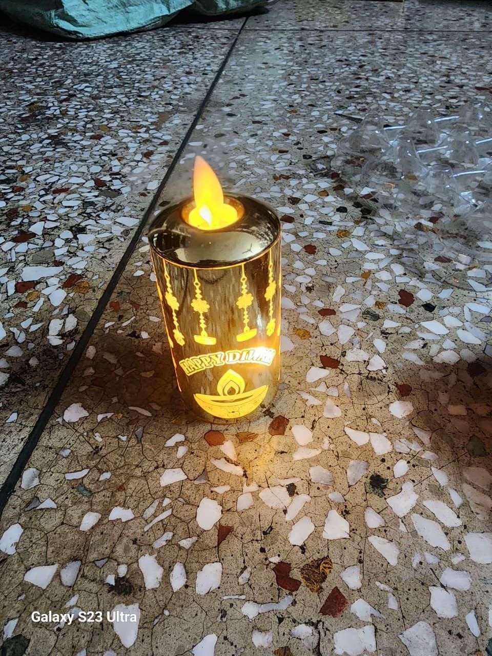 Realistic Moving Flame LED Light - Flameless Diya for Home Decor & Puja | Safe, Energy-Efficient Diwali Special