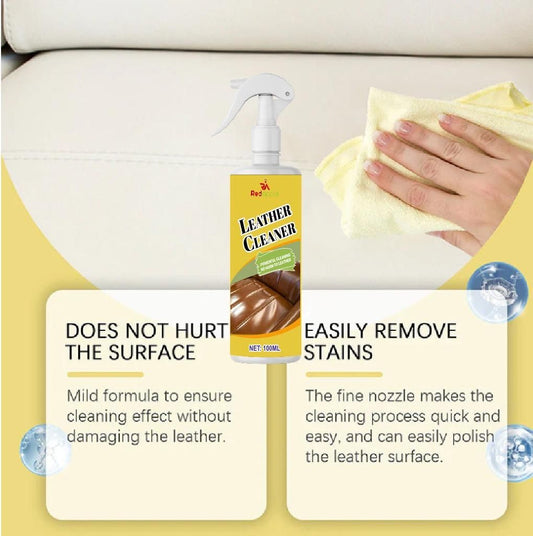 Premium Leather Cleaner & Shine Spray (Pack of 2) – Instant Clean & Protect - All in one shop