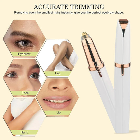 Flawless Eyebrow Trimmer for Women – Safe, Painless & Portable Beauty Tool - All in one shop