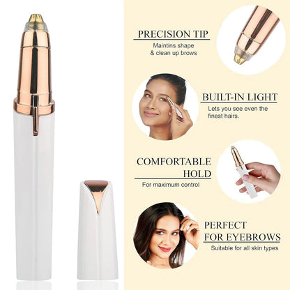 Flawless Eyebrow Trimmer for Women – Safe, Painless & Portable Beauty Tool