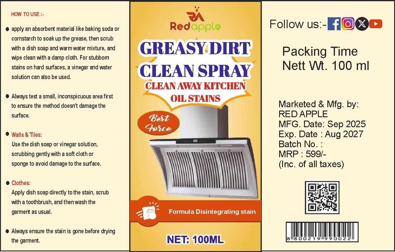 Greasy Dirt Clean Spray (Pack of 2) – Instant Kitchen Cleaner - All in one shop