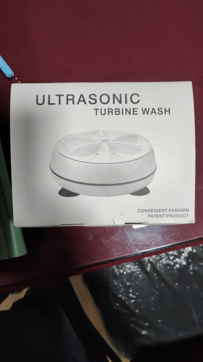 2-in-1 Mini Washing Machine – Portable Ultrasonic Rotating Turbine Washer | Perfect for Travel, Small Clothes & Daily Use