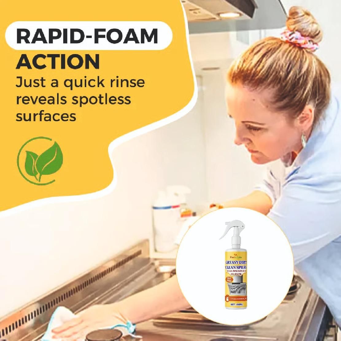 Greasy Dirt Clean Spray (Pack of 2) – Instant Kitchen Cleaner - All in one shop