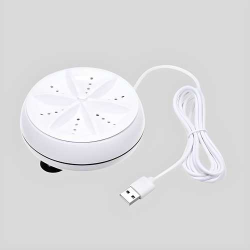 2-in-1 Mini Washing Machine – Portable Ultrasonic Rotating Turbine Washer | Perfect for Travel, Small Clothes & Daily Use