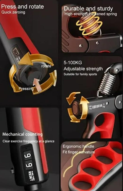 PowerGrip™ Adjustable Hand Strengthener 💪 (10 kg to 100 kg) - All in one shop