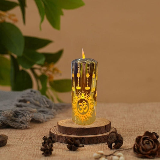Realistic Moving Flame LED Light - Flameless Diya for Home Decor & Puja | Safe, Energy-Efficient Diwali Special