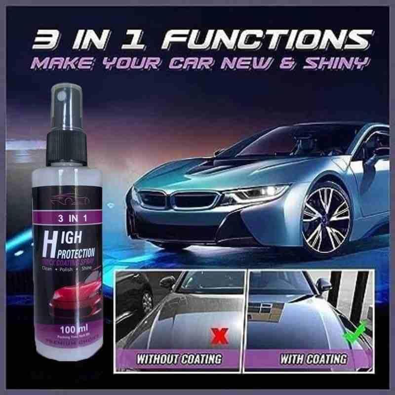 3 in 1 High Protection Quick Car Ceramic Coating Spray - Car Wax Polish Spray - All in one shop
