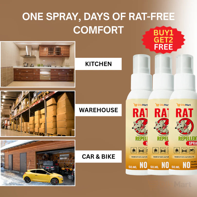 Rat Repellent Spreay 50ML (Pack of 3) - All in one shop