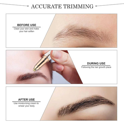 Flawless Eyebrow Trimmer for Women – Safe, Painless & Portable Beauty Tool
